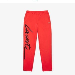 LACOSTE Unisex LIVE signature fleece red 2xl pants